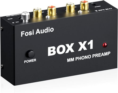 קדם-מגבר לפטיפון Fosi Audio BOX X1-MM עם יציאת אוזניות 3.5 מ