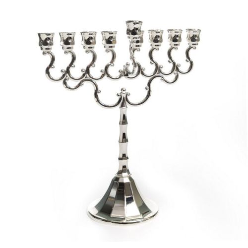 חנוכיה ציפוי כסף ולכה 