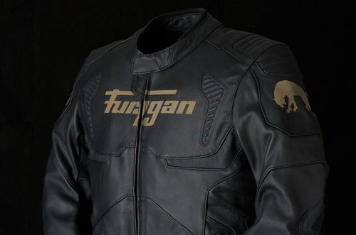 מעיל עור פוריגן שחור - FURYGAN SHERMAN EVO LEATHER JACKET