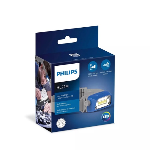  פנס לד ראש נטען Lumens 50-30 מתכוונן PHILIPS IP67