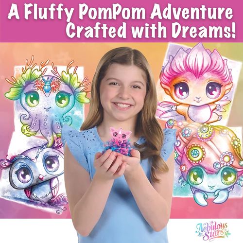 ערכה ליצירת 5 מחזיקי מפתחות פונפונים