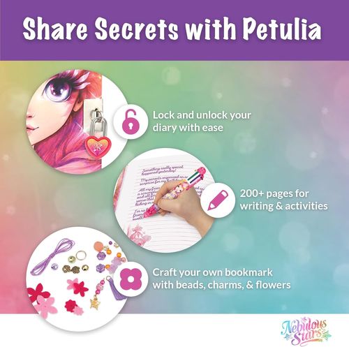 היומן הסודי של פטוליה 200 עמודים, 40+ פעילויות ומנעול