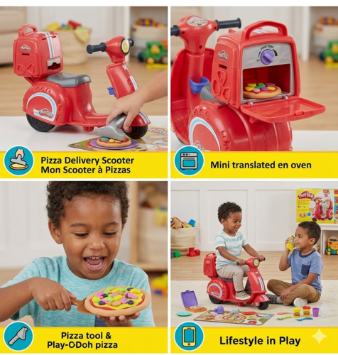 בצק משחק 10 פחיות Hasbro Play-Doh - קטנוע למשלוחי פיצה