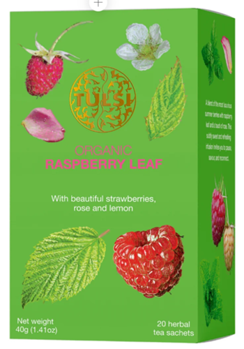 חליטת תה עלי פטל 20 שקיקי תה | Organic Raspberry Leaf 
