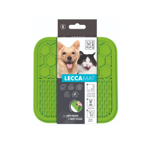 אמ פטס M-Pets משטח ליקוק S ריבוע ירוק 15*15 לכלב ולחתול