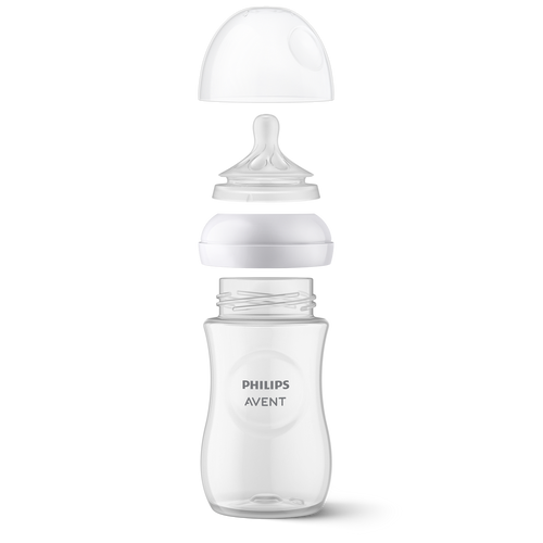 זוג פטמות האכלה לבקבוקי Avent Natural Response - גילאי 0+, זרימה שלב 2