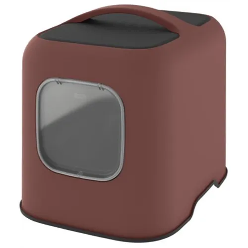 שירותים מעוצבים לחתול דגם BIALA - אדום איירון