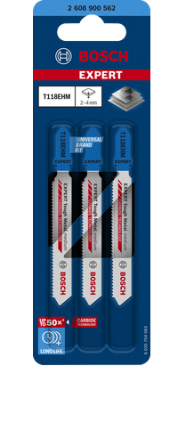 סט 3 מסוריות למסור אנכי לחיתוך נירוסטה דגם BOSCH T118EHM