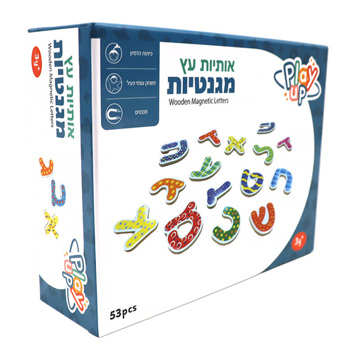 מגנטים עץ - אותיות