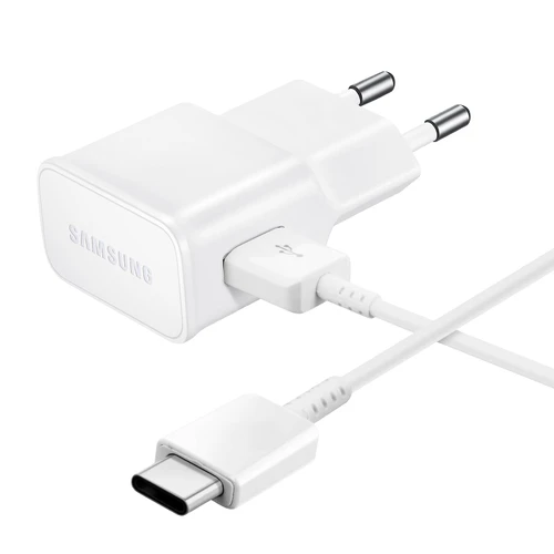 מטען קיר מהיר Samsung 15W + כבל Type-C לבן באורך 1.5 מטר - יבואן רשמי