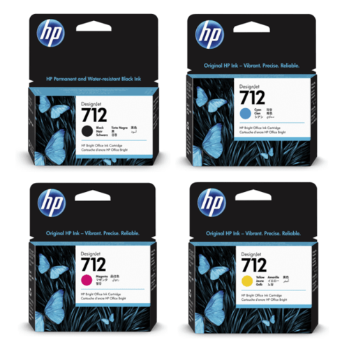 סט דיו מקורי HP 712 (צבע שחור קטן כ38 מ