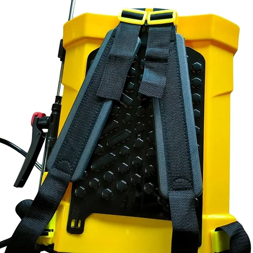 רצועות גב מרופדות של מרסס גב חשמלי נטען GARLAND FUM KEEPER 20V 310 M-V23, לנשיאה נוחה ויציבה במהלך העבודה.