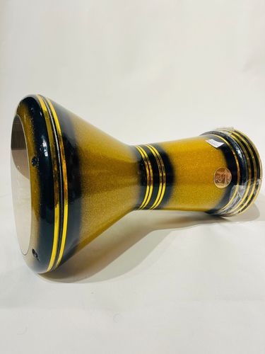 דרבוקה מקצועית סומבטית 23 - ג'ווהרט אל פאן פסים צהוב נצנצים שחור