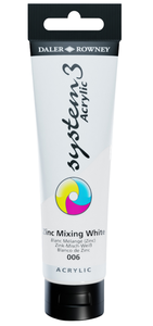 צבע אקריליק 150 מ"ל Zink Mixing White 006 SYSTEM 3  