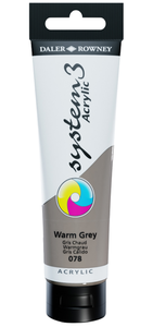 צבע אקריליק 150 מ"ל Warm Grey 078 SYSTEM 3  
