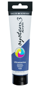 צבע אקריליק 150 מ"ל Ultramarine 123 SYSTEM 3  