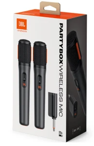 סט מיקרופונים אלחוטיים דיגיטליים JBL PartyBox Wireless Mic - צבע שחור