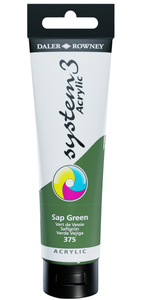 צבע אקריליק 150 מ"ל Sap Green 375 SYSTEM 3  