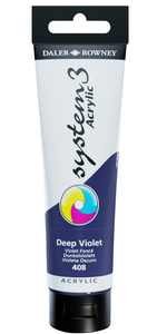 צבע אקריליק 150 מ"ל Deep Violet 408 SYSTEM 3  