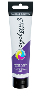 צבע אקריליק 150 מ"ל Velvet Purple 418 SYSTEM 3  