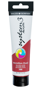 צבע אקריליק 150 מ"ל Vermilion Hue 588 SYSTEM 3