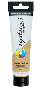 צבע אקריליק 150 מ"ל Naples Yellow 634 SYSTEM 3
