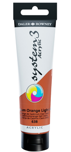 צבע אקריליק 150 מ"ל Cadmium Orange Light Hue 638 SYSTEM 3