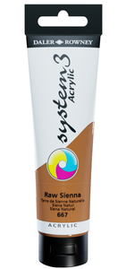 צבע אקריליק 150 מ"ל Raw Sienna 667 SYSTEM 3
