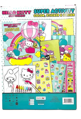 ערכת יצירה ופעילות גדולה עם טושים ומדבקות הלו קיטי