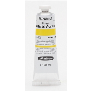 צבע אקריליק שמינקה 60 מל סדרה 6 ארטיסט 206 PRIMAcryl Vanadiu Yellow Light