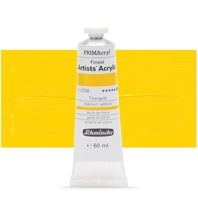 צבע אקריליק שמינקה 60 מל סדרה 2 ארטיסט 208 PRIMAcryl Titanium Yellow 