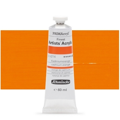 צבע אקריליק שמינקה 60 מל סדרה 6 ארטיסט 214 PRIMAcryl Cadmium Orange