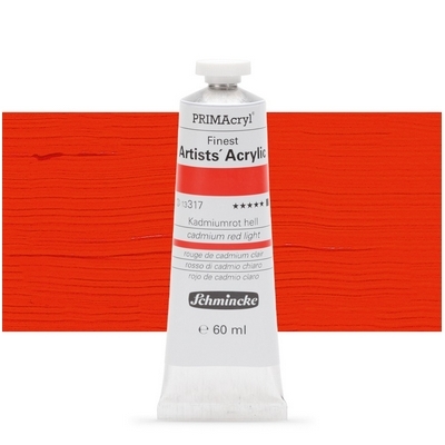 צבע אקריליק שמינקה 60 מל סדרה 6 ארטיסט 317 PRIMAcryl Cadmium Red Light 