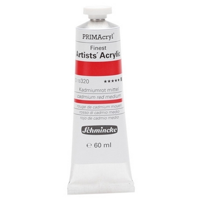 צבע אקריליק שמינקה 60 מל סדרה 6 ארטיסט 320 PRIMAcryl Cadmium Red Medium  