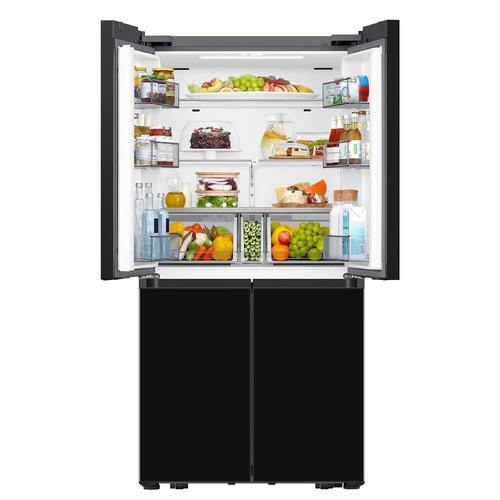 מקרר 4 דלתות 648 ליטר Samsung BESPOKE RM70F63REB Kitchen Fit זכוכית שחורה סמסונג