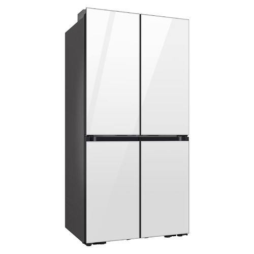 מקרר 4 דלתות 648 ליטר Samsung BESPOKE RM70F63REW Kitchen Fit זכוכית לבנה סמסונג