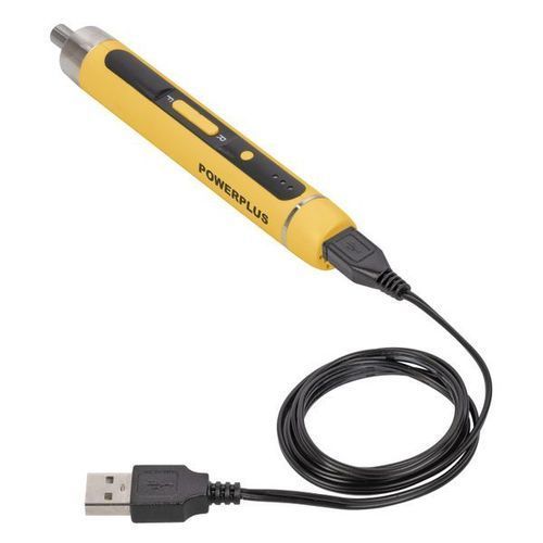 מברג דיוק 4V 15ACC עם כבל USB כולל 15 ביטים  POWX00416 Power plus