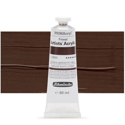 צבע אקריליק שמינקה 60 מל סדרה 1 ארטיסט 684 PRIMAcryl Natural Burnt Umber
