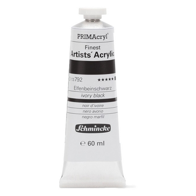 צבע אקריליק שמינקה 60 מל סדרה 1 ארטיסט 792 PRIMAcryl Ivory Black