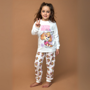  סט פיג'מה בנות יחידת החילוץ שמנת BUBU
