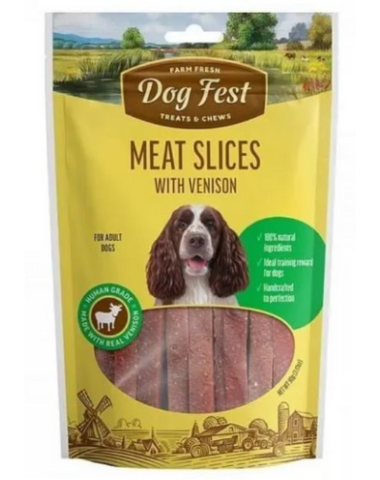 חטיף לכלב דוג פסט רצועות צבי 90 גרם Dog Fest