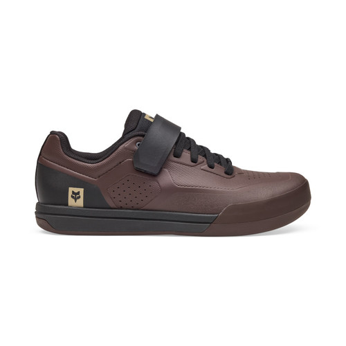 נעלי רכיבה פוקס לקליטים חום כהה - FOX UNION CLIPLESS SHOE V26 