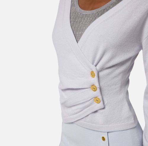 Cashmere blend jumper with jewel buttons