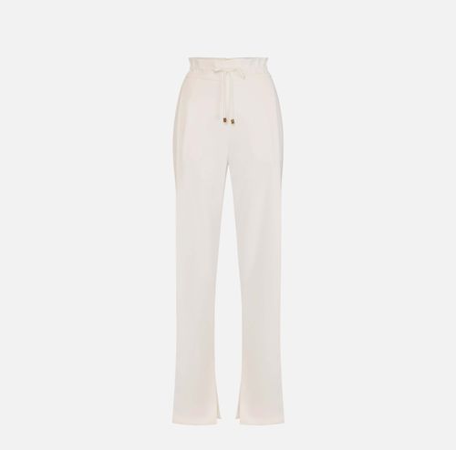 Lightweight crêpe fabric trousers