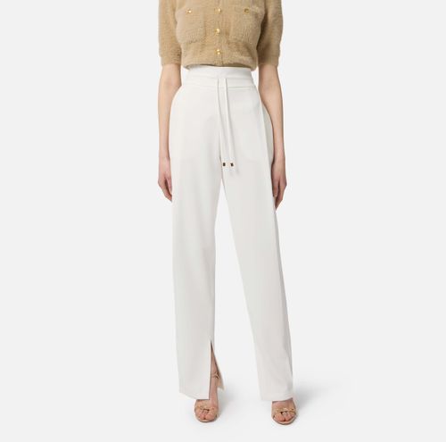 Lightweight crêpe fabric trousers
