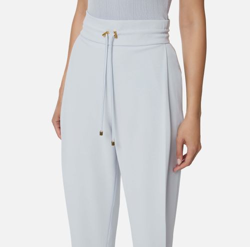 Lightweight crêpe fabric trousers