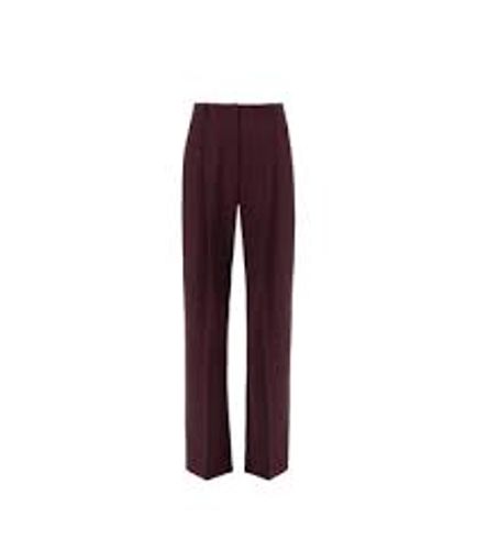 Trousers in lightweight crêpe fabric with tuxedo details - COLOR MERLOT