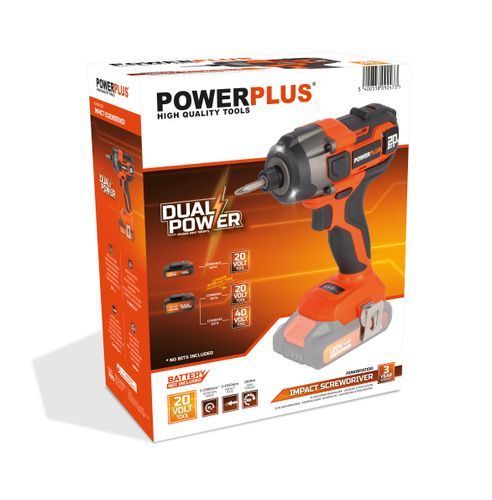 מברגת אימפקט  POWDP20100  20V 180Nm - גוף Power plus