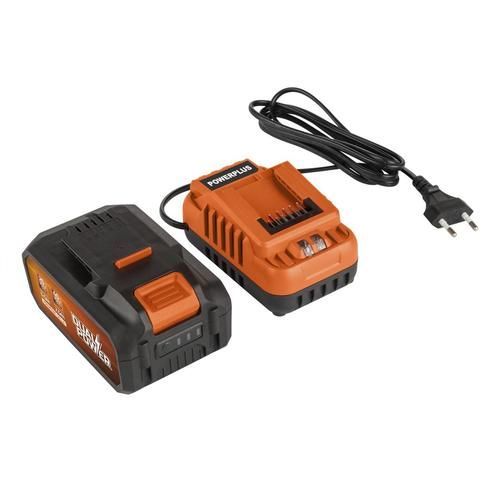 סוללה ומטען 2X20V  2.5/5.0AH Power plus