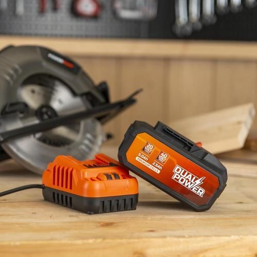 סוללה ומטען 2X20V  2.5/5.0AH Power plus
